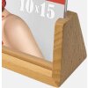 Cadre photo ZEP acrylique Virginia Natural 10x15 cm avec base en bois Double Face