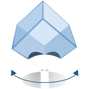 ZEP Cube acrylique à 6 faces Steven 8,5x8,5 cm avec socle métallique pivotant