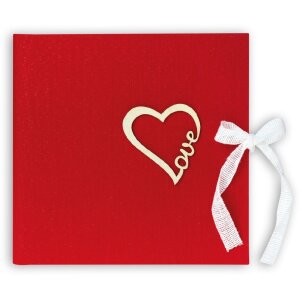 ZEP Album photo Symphony 7 Tissu Rouge Love Coeur 23x23cm...