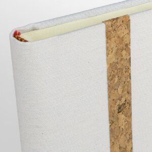 ZEP Album photo Symphony 8 couverture tissu coeurs liège blanc crème 23x23 cm
