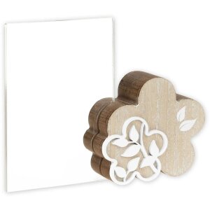 ZEP acrylique et cadre photo en bois Flora 10x15 cm