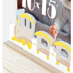 Cadre photo ZEP acrylique et bois Daniele Horizontal 10x15 cm avec déco train