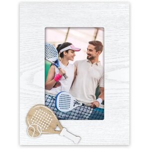 Cadre photo en bois ZEP Navarro 10x15 cm blanc Padel Design