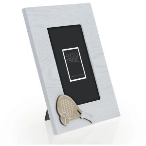 Cadre photo en bois ZEP Navarro 10x15 cm blanc Padel Design
