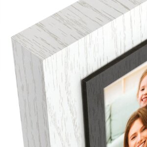 ZEP cadre double Elvas pour 10x15 et 13x18 cm en bois blanc noir