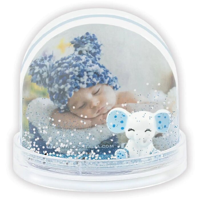 ZEP Boule photo plastique bleu bébé 6,5x6,2 cm