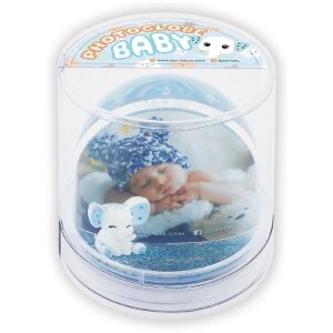 ZEP Boule photo plastique bleu bébé 6,5x6,2 cm