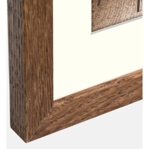 Cadre photo en bois ZEP Malmo Marron 30x30 cm avec passe-partout 20x20 cm