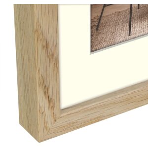 Cadre photo en bois ZEP Malmo Nature 10x15 cm avec passe-partout 7x10 cm