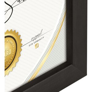 Cadre certificat ZEP bois noir 29.7x42 cm DIN A3