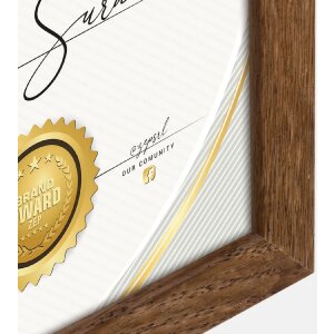 Cadre certificat ZEP bois brun 29.7x42 cm DIN A3