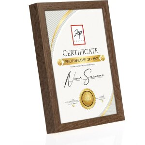 Cadre certificat ZEP bois brun 29.7x42 cm DIN A3