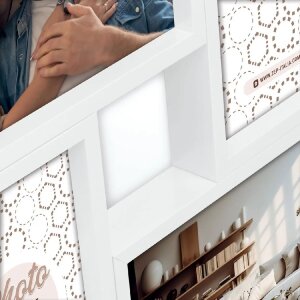 ZEP MDF cadre Bari blanc pour 4 images 10x15 cm