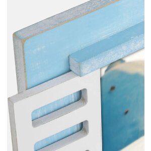 Cadre photo en bois ZEP Procida bleu 10x15 cm avec volets