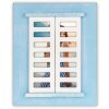 Cadre photo en bois ZEP Procida bleu 10x15 cm avec volets