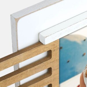 Cadre photo en bois ZEP Ravello pour 2 photos 10x15 cm Blanc Naturel