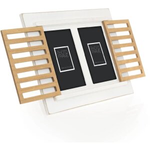 Cadre photo en bois ZEP Ravello pour 2 photos 10x15 cm Blanc Naturel