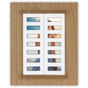 Cadre photo en bois ZEP Procida Marron 10x15 cm avec volets