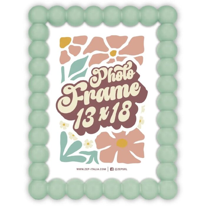 Cadre photo en bois ZEP Pop vert 10x15 cm