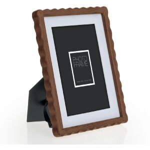 ZEP cadre photo en bois Lione brun 18x24 cm avec passe-partout 13x18 cm