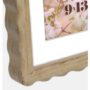 ZEP cadre photo en bois Lione nature 15x20 cm avec passe-partout 10x15 cm