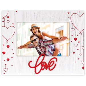 Cadre photo en bois ZEP Gianna rouge 10x15 cm