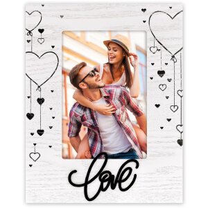 Cadre photo en bois ZEP Gianna Noir 10x15 cm