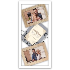 Cadre photo galerie ZEP Melody pour 3 photos 10x15 cm...