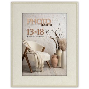 Cadre photo ZEP Colmar blanc 10x15 cm imitation bois avec...