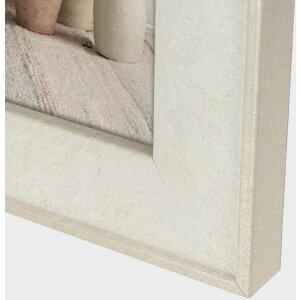Cadre photo ZEP Colmar blanc 10x15 cm imitation bois avec présentoir