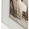 Cadre photo ZEP Colmar blanc 10x15 cm imitation bois avec présentoir
