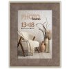 Cadre photo ZEP Colmar Marron 20x25 cm aspect bois avec verre véritable