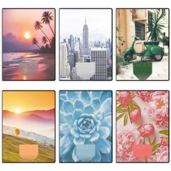ZEP Album Poesia 40 photos 11x16 cm couverture souple couleurs assorties
