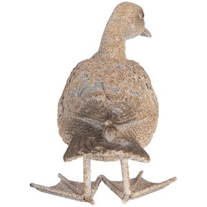 Clayre & Eef Déco Canard gris-brun Polyrésine 22x15x21 cm