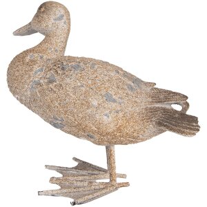 Clayre & Eef Déco Canard gris-brun Polyrésine 22x15x21 cm