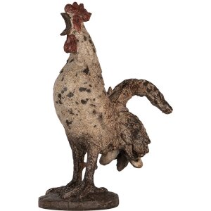 Clayre & Eef 6PR5481 Coq décoratif Beige...