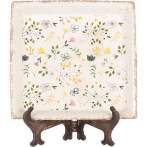 Clayre & Eef Assiette décorative 22x22 cm...