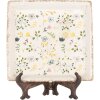 Clayre & Eef Assiette décorative 22x22 cm Beige Vintage Céramique Motif floral