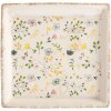 Clayre & Eef Assiette décorative 22x22 cm Beige Vintage Céramique Motif floral