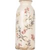 Clayre & Eef Vase Ø 8x20 cm Beige Vintage style antique avec motif floral