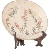 Clayre & Eef Assiette décorative Céramique Beige Rose 25x18 cm Style vintage