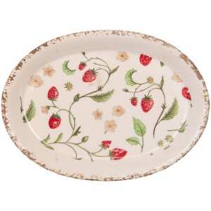 Clayre & Eef Assiette décorative 25x18x3 cm...