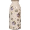 Clayre & Eef 6CE2023 Vase Céramique Antique Vase Floral Beige Rose Ø 8x20 cm