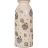 Clayre & Eef 6CE2023 Vase Céramique Antique Vase Floral Beige Rose Ø 8x20 cm