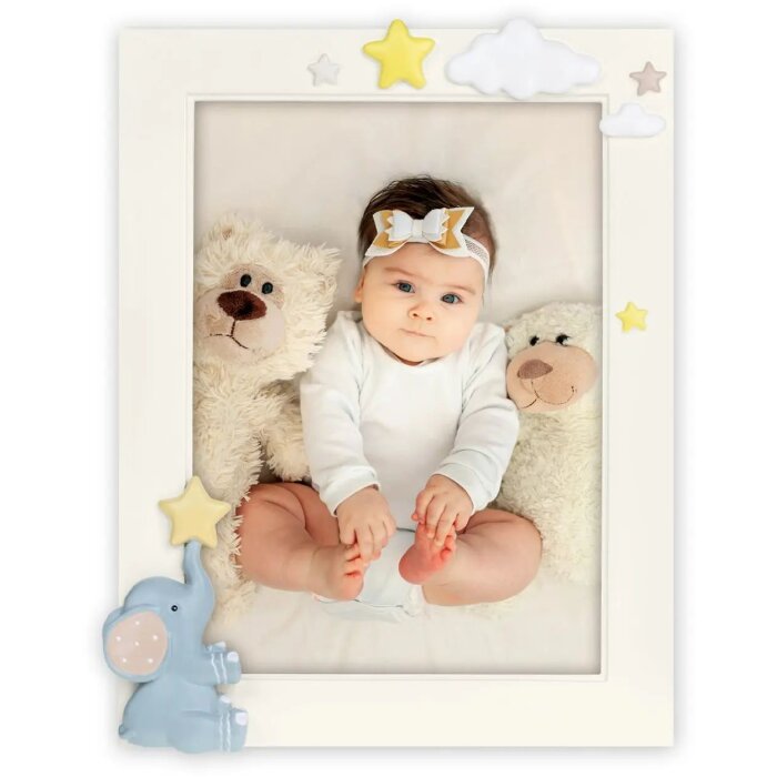 ZEP cadre photo polyrésine Eddy bleu ivoire 10x15 cm 13x18 cm