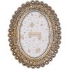Clayre & Eef 2F1252 Cadre photo argent 10x15 cm Ovale plastique verre vintage