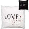 Clayre & Eef BHS24-2 Housse de coussin 45x45 cm Noir-Blanc Design romantique