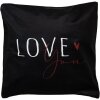 Clayre & Eef BHS24-2 Housse de coussin 45x45 cm Noir-Blanc Design romantique