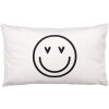 Clayre & Eef BHS36-3 Housse de coussin 30x50 cm noir blanc motif smiley