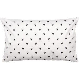 Clayre & Eef BHS36-5 Housse de coussin 30x50 cm blanc noir